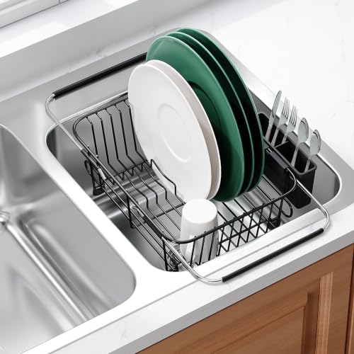 JASIWAY Black Dish Drying Rack in Sink by JASIWAY