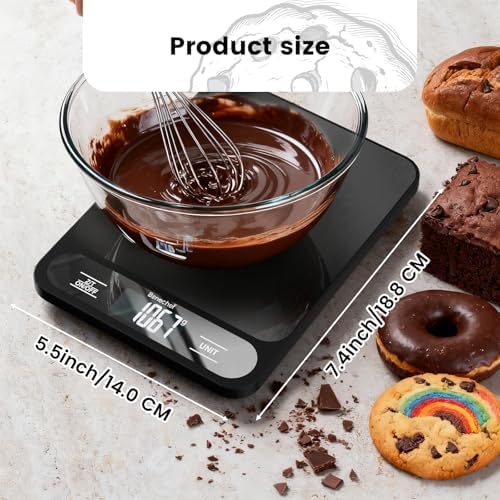 Food Scale, 22lb Ultra-Thin Digital Kitchen Scale, 1g/0.05oz Accuracy Ideal - Image 3