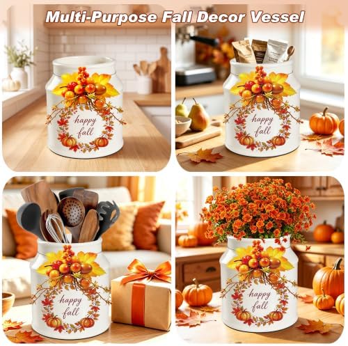 Fall Kitchen Decor, Fall Ceramics Utensil Holder - Image 5
