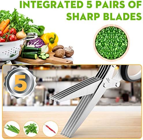 Herb Scissors with 5 Blades and Cover, New Kitchen Gadget 2026 - Image 2