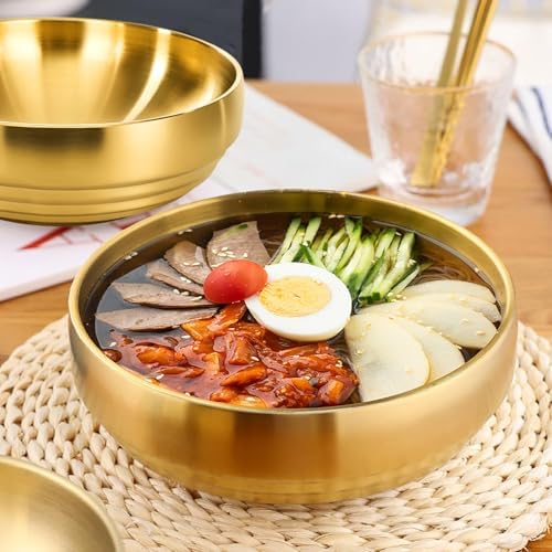 Frcctre 3 Pack 7.3 Inch Large Stainless Steel Bowls, 31 OZ Double Walled - Image 6