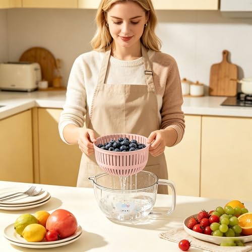 Salad Washer and Spinner with Bowl, Fruit and Vegetable Washer & Dryer - Image 3