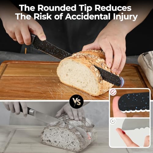 CoquusAid Bread Knife for Homemade Bread, World's 1st Double Serrated Knife - Image 6
