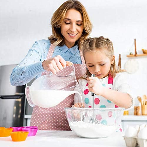 Stainless Steel Egg Whisk, Digead Hand Push Rotary Whisk Blender, whisks - Image 4