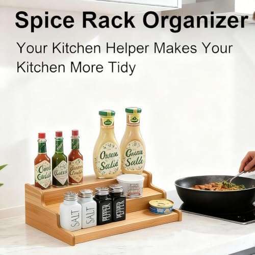 JinDoWin 2 Pack Cabinet Spice Rack Organizers - Image 5