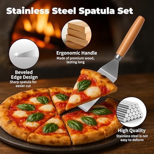 Stainless Steel Mini Spatula, Wooden Handle Small Spatula - Image 3