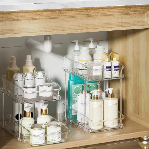 Delamu Bathroom Under Sink Organizers and Storage, 2 Pack - Image 3