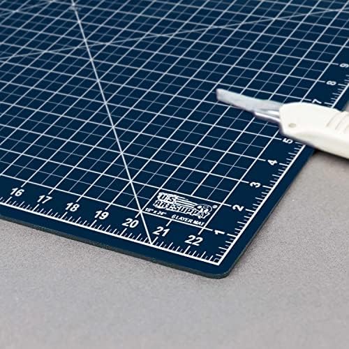 U.S. Art Supply 18"x24" Self-Healing Cutting Mat 6-Ply White/Blue - Image 5