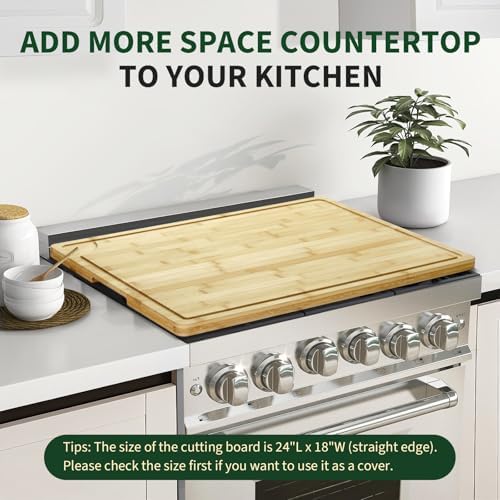 24"X18" Bamboo Cutting Boards for Kitchen, Extra Large Wood Cutting Board - Image 4