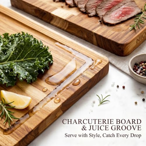 Kikcoin Teak Wood Cutting Board - Image 6