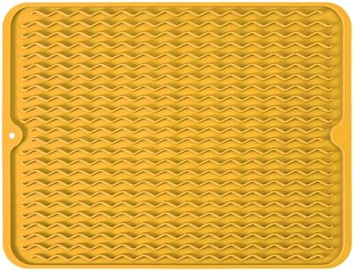 Silicone Dish Drying Mat, Non-Slip Easy Clean Sink Mat by MODENGKONGJIAN