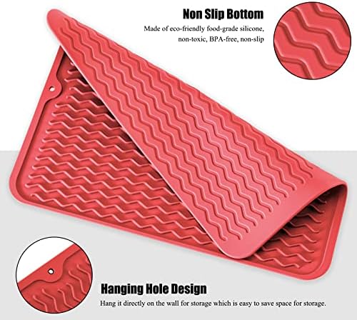 Silicone Dish Drying Mat, Non-Slip Easy Clean Sink Mat - Image 4