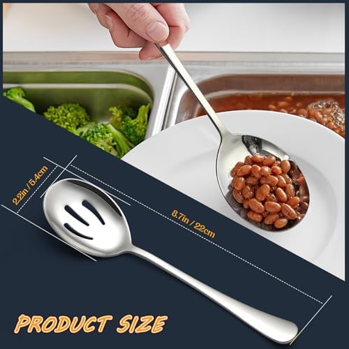 Serving Spoons 8.7 Inches Slotted Serving Spoon Large Cutlery - Image 3