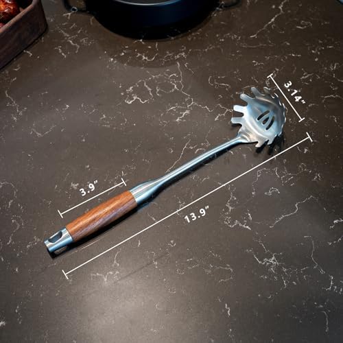 Spaghetti Spoon Stainless Steel, Metal Pasta Spoon - Image 7