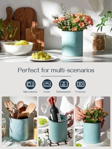 DOWAN 7.2" Kitchen Utensil Holder, Extra Large Farmhouse Utensil Holders - Image 3