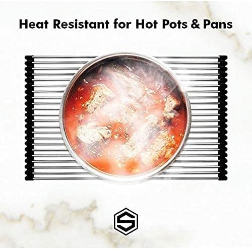 Strictly Sinks Stainless Steel Roll Up Dish Drying Rack – Copper 17 Inch Over - Image 5