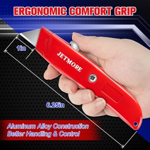 JETMORE 20 Pack Box Cutter Razor Knife Utility Utility Knife - Image 3