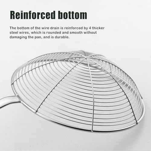 IQCWOOD 6.3" Stainless Steel Spider Strainer - Image 5