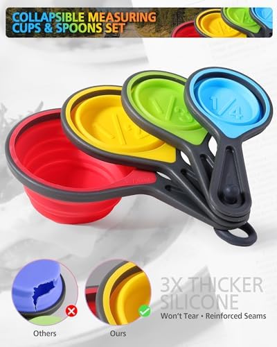 Collapsible Measuring Cups and Spoons Set - Image 3