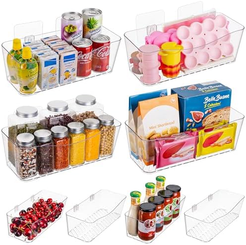 8-Pack Adhesive Pantry Organizers and Storage, Large Cabinet Door Organizer by AENTGIUEnjoyHomeKitchen