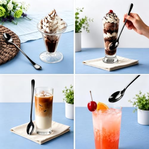 8 Inch Long Handle Iced Tea Spoons, 18/8 Stainless Steel Coffee Spoons - Image 7