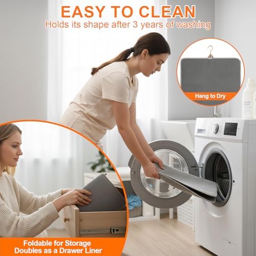 Dish Drying Mat 24 x 17 in, Large Microfiber Drying Mats - Image 6