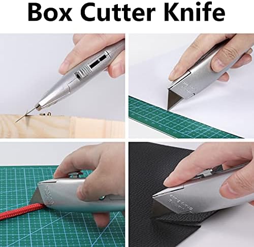 DIYSELF 2 Pack Box Cutter Knives, All-Metal Retractable Utility Knives - Image 2