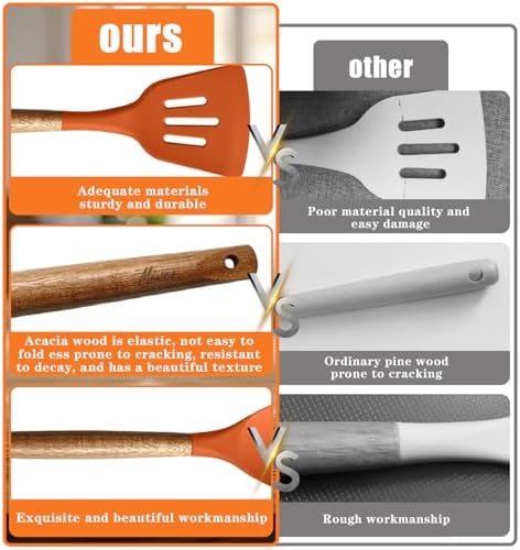 Non-Stick Silicone Kitchen Utensils Set - Image 3