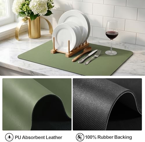 Ecotrim - Dish Drying Mat for Kitchen Counter | Coffee Bar Mat for Countertops - Image 4