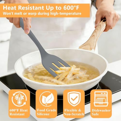 Silicone Spatula Turner Set, 600°F High Heat Resistant Spatulas - Image 6