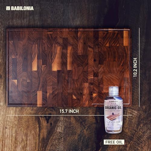 American Walnut Wood Cutting Board, End Grain Butcher Block - Image 6