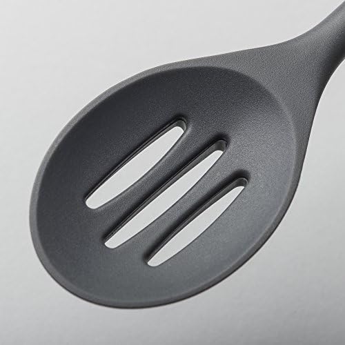 Zeal Silicone Non Scratch Slotted Spoon, Dark Grey, 28 cm - Image 5