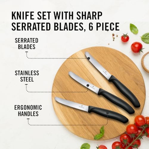 Victorinox Swiss Classic Tomato and Table Knife Set Serrated Blade - Image 3