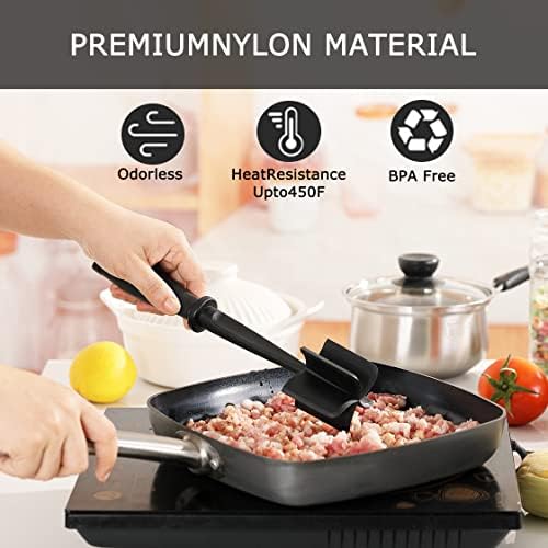 Meat Chopper Masher for Ground Beef and Hamburger Meat, Heat Resistant 5 Curved - Image 3
