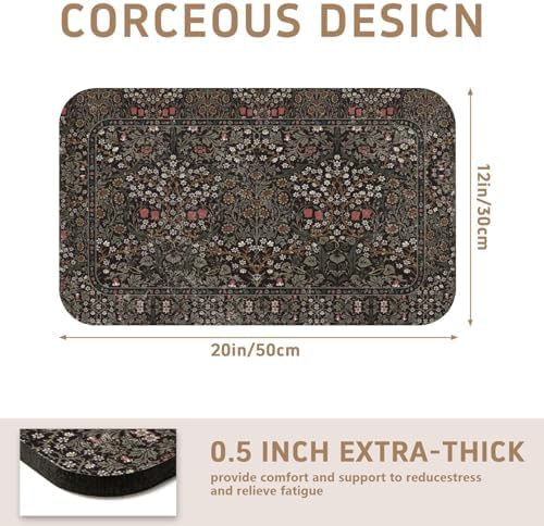 Dish Drying Mat for Kitchen Counter 12x20 Inch, Boho Quick Dry Coffee Mat - Image 4