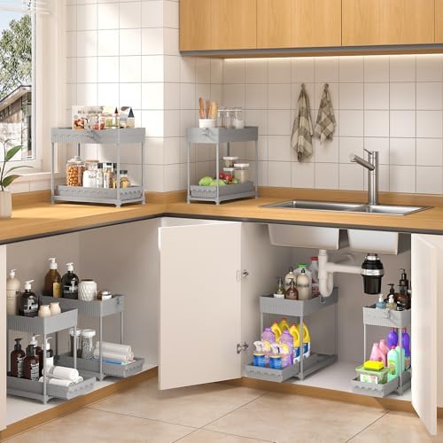 Sevenblue 3-Pack 2-Tier Under Sink Organizers - Image 2