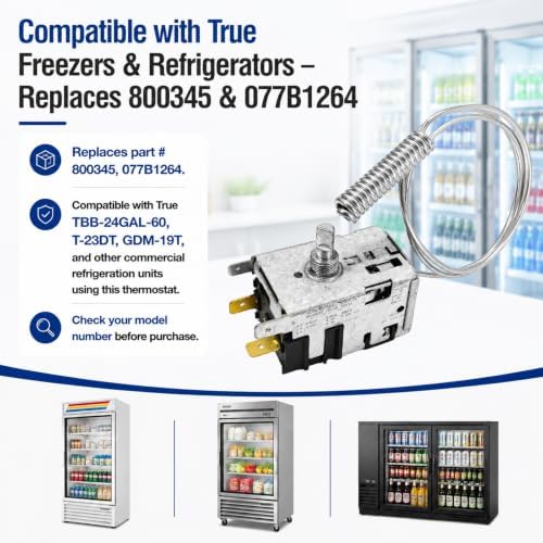 800345 Commercial Refrigerator Thermostat Compatible - Image 4