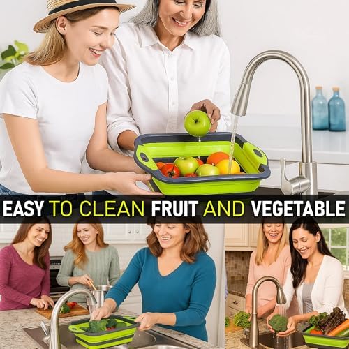 SSKT 3-in-1 Collapsible Cutting Board – Multifunctional Kitchen Sink Tub Basin - Image 5