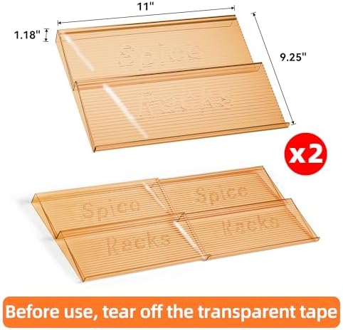 PanPanPal Spice Drawer Organizer, 2 Tier- 2 Pack Drawer Seasoning Organizer - Image 3