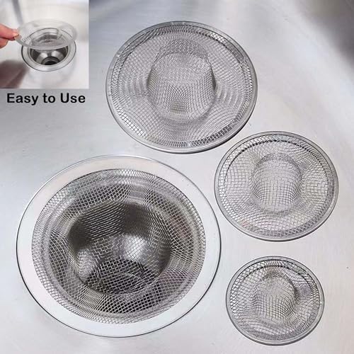 10Pcs Metal Mesh Kitchen Sink Strainer, 4.41" Stainless Steel Slop Basket - Image 5
