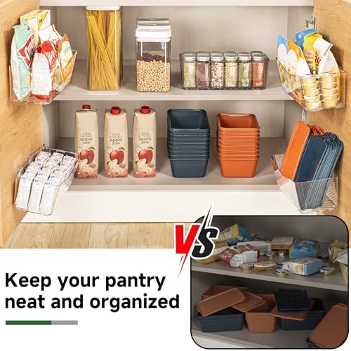 8-Pack Adhesive Pantry Organizers and Storage, Large Cabinet Door Organizer - Image 6