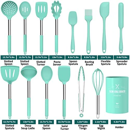 Silicone Cooking Utensil Set, Umite Chef 15pcs Silicone Cooking Kitchen - Image 2