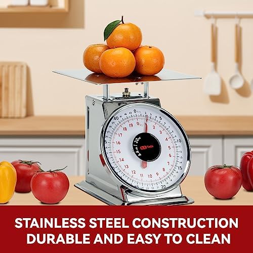 Tada 44 LBS Stainless Steel Heavy Duty Mechanical Kitchen and Food Scale - Image 5
