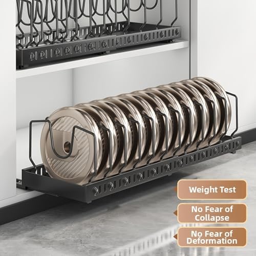 pots and pans organizer under cabinet, pot lid organizers inside cabinet holders - Image 3