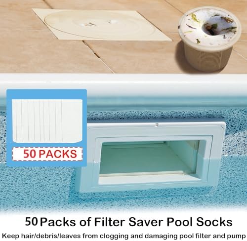 50 Pack Pool Skimmer Socks, Reusable Pool Socks - Image 2