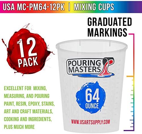 Pouring Masters 64 Ounce Graduated Plastic Mixing Cups - Image 2