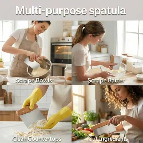 Dough Cutter, Kitchen Scraper, Food Scrapers, Bench Scraper Kitchen Tool - Image 3
