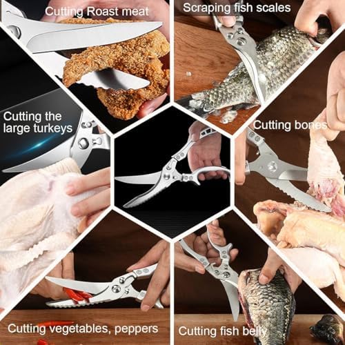 Heavy-Duty Stainless Steel Kitchen Poultry Scissors and BBQ scissors - Image 4