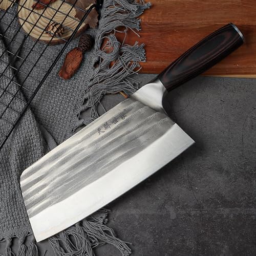 TJ POP Cleaver Knife 7.7 Inch, Ultra Sharp Chinese Chef's knife Meat Vegetable - Image 6