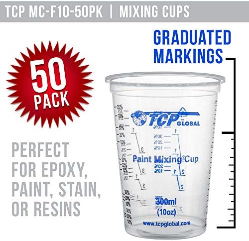 TCP Global 10 oz. Graduated Plastic Mixing Cups - Image 2